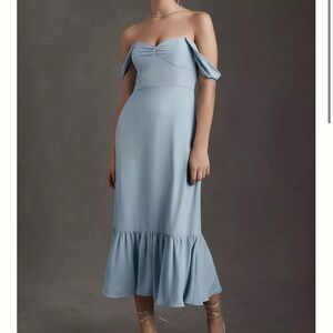 BHLDN Munroe Georgette Dress Light Blue 2